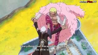 Doflamingo cuts laws Arm Off  one piece epic moment [upl. by Namhcan]