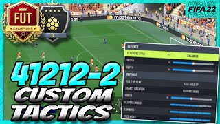 FIFA 22 1ST IN WORLD 200 412122 PRO CUSTOM TACTICS FIFA ULTIMATE TEAM  HOW TO USE 41212 [upl. by Fayola]