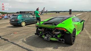 Modified Cars Drag Racing  Super Kart Golf 4 R30 Turbo 900HP Huracan Twin Turbo 1400HP Golf 2 [upl. by Moseley]