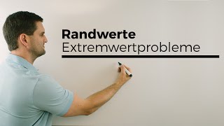 Randwerte speziell bei Extremwertproblemen Optimierungsaufgaben  Mathe by Daniel Jung [upl. by Sairtemed]