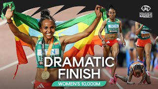 Ethiopian sweep in the womens 10000m 🤯  World Athletics Championships Budapest 23 [upl. by Laniger]