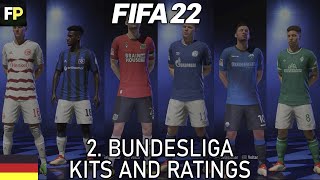 FIFA 22  2 Bundesliga kits and ratings  Uniformes e Pontuações [upl. by Hike560]