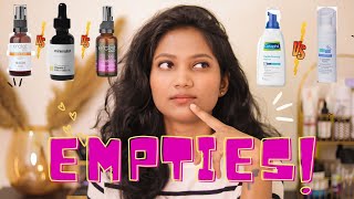 9 skincare “empties” review under 9 minutes  eclat minimalistetc [upl. by Bridges]