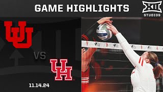 Utah vs Houston Womens Volleyball Highlights 111424  2024 Big 12 Volleyball [upl. by Neitsirhc410]