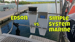 Outboard Rail Mount Bracket Review Edson vs Simple System Marine’s Better Bracket [upl. by Ynamrej]