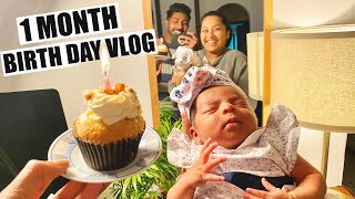 1 Month Baby Birthday Vlog 🎉 බබාගෙ පලවෙනි උපන් දිනේ  Elba Nirvana  Binario 12 [upl. by Siraj]