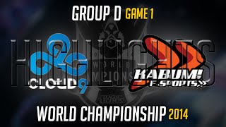 Cloud 9 vs Kabum E Sports Game 1 S4 Worlds Highlights  LoL World Championship 2014 S4 C9 vs KBM [upl. by Lenwood]