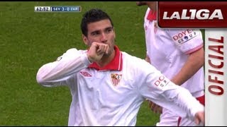 Gol de Reyes 30 en el Sevilla FC  Real Zaragoza  HD [upl. by Ahseiym590]