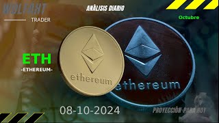 Predicción de ETH 08102024 – Análisis diario de Ethereum – precio de ethereum hoy [upl. by Hsirahc673]