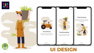 Android UI Design Tutorial  Intro Screen UI Design in Android Studio  UiUX Tutorial [upl. by Ennayt]