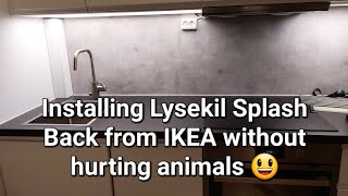 Installing IKEA Lysekil Kitchen Back Board as a Vegan 🌱 [upl. by Assenab]