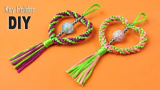 Super Easy Paracord Lanyard Keychain  How to make a Paracord Key Chain Handmade DIY Tutorial 36 [upl. by Itagaki]