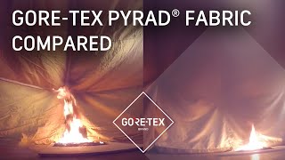 GORETEX PYRAD® Fabric compared to traditional nonFR textiles [upl. by Nisaj]