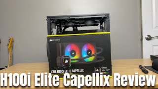 Corsair H100i Elite Capellix Review Loud and Pretty [upl. by Laughlin]