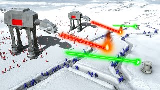 Fighting OVERPOWERED ATAT Walkers In The Star Wars HOTH INVASION [upl. by Donn]