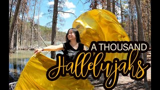 A Thousand Hallelujahs by Brooke Ligertwood  Worship Flags Dance ft Claire CALLED TO FLAG [upl. by Drofhsa]