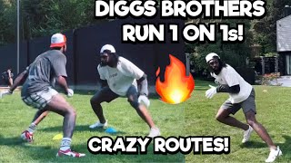 Stefon Diggs Vs Trevon Diggs 🔥 CRAZY ROUTES 😱 BROTHER VS BROTHER WR Vs CB Matchup [upl. by Ahsikym]