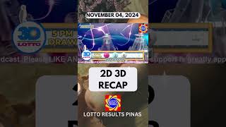 Lotto Result November 4 2024 Swertres 3D Lotto and EZ2 2D Lotto  PCSO Lotto Result Today [upl. by Bierman827]