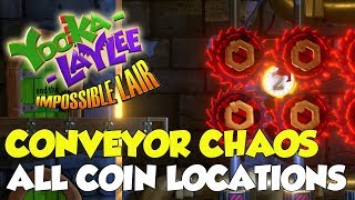 YookaLaylee And The Impossible Lair Conveyor Chaos All Coin Locations [upl. by Maidy127]