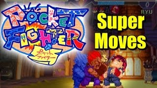 Super Gem Fighter Mini Mix Pocket Fighter All Super Moves [upl. by Peter1]