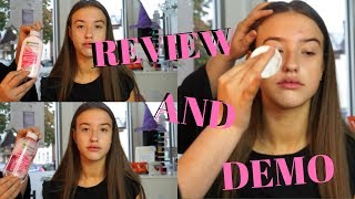 Garnier Skin Active Rose Water Cleansing Milk and Toner Review and Demo  Lucygfilmmakeup [upl. by Ednew]