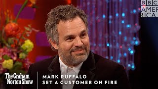 Mark Ruffalo Set a Customer on Fire  The Graham Norton Show  Friday  11pm  BBC America [upl. by Greenleaf806]