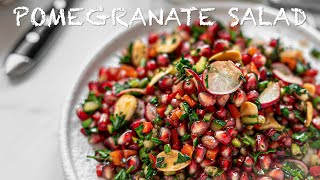 Salad For Perfect Health Pomegranate Salad Recipe Veganvegetables only [upl. by Yank]