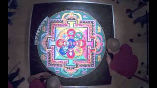 Sacred Tibetan Sand Mandala Time Lapse [upl. by Akialam]