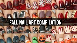 HUGE Fall Nail Art Tutorial Compilation 15 DIY nail designs  KELLI MARISSA [upl. by Nawud]