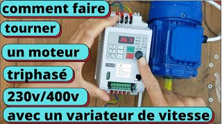 faire tourner un moteur triphasé 230v en mono correctement [upl. by Clerc]