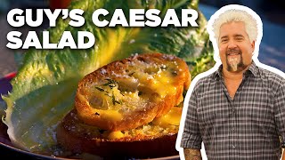 Guy Fieris Caesar Salad with Homemade Dressing  Guys Big Bite  Food Network [upl. by Liana582]