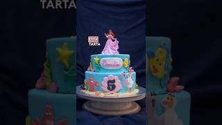 🐚🪸🐠🦀🌊💫 lasirenita tarta bellybakes reposteria decoracion disney ts [upl. by Sedecrem14]