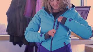 Obermeyer Cosima Down Ski Jacket Review with Powder7 [upl. by Llesram108]