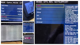 samsung led service mode code Lvds FormatMRT Optionpanel setting [upl. by Yendys737]