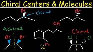 Chiral vs Achiral Molecules  Chirality Carbon Centers Stereoisomers Enantiomers amp Meso Compounds [upl. by Asilram]