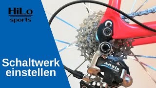 Fahrrad Schaltung HINTEN einstellen So stellst du dein SCHALTWERK richtig ein [upl. by Eelidnarb]