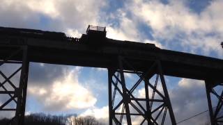 NS locomotives on Covel WV Trestle [upl. by Weldon]