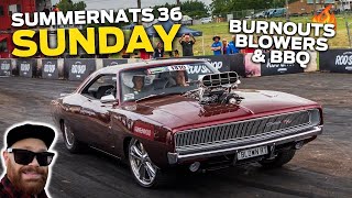 Summernats 36 Sunday  HUGE Grand Champion Fight Insane Burnouts amp MORE [upl. by Ahsikym]