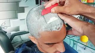 how to remove skin dandruffwhite paint😱with comb🥵white paint reason of hair removal😞 [upl. by Novart904]