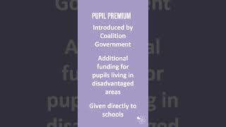 Pupil Premium  60 Second Sociology GCSE Education [upl. by Adolphe939]