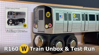 Munipals MTA R160 W Train Unbox amp First Test Run Trainman6000 [upl. by Burnett]