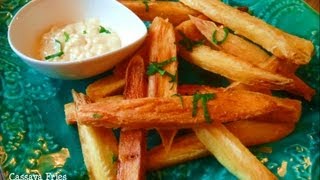 Crispy Golden Cassava yuca manioc Fries [upl. by Ynagoham]