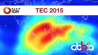 OASISION IONOSPHERE Vertical TEC Maps for YEAR 2015 [upl. by Xyla118]