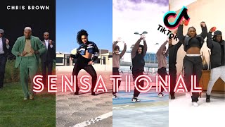 Chris Brown  Sensational TikTok Dance Challenge  Sensational feat Davido amp Lojay Dance Trend [upl. by Reppart]