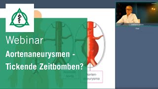 Webinar Aussackungen der Hauptschlagader Aortenaneurysmen  Tickende Zeitbomben  Asklepios [upl. by Eslud]