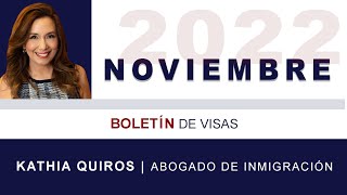 BOLETIN DE VISAS Noviembre  Visa Bulletin November 2022 [upl. by Alanson]