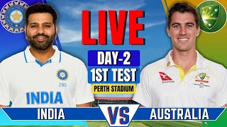 India vs Australia 1st Test Day 2  IND vs AUS Live Match  Live Cricket Match Today  IND vs AUS [upl. by Ingrim]