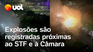 Explosões são ouvidas próximas ao STF e à Câmara dos Deputados em Brasília veja vídeos [upl. by Bolanger]