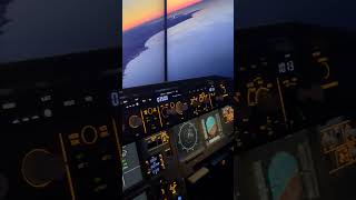 Sunset Landing  Home Cockpit  Airbus A320  Triple Screen msfs2020 [upl. by Collar640]