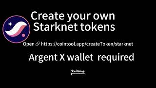 THE ULTIMATE GUIDE TO Starknet Token Creator  NoCode amp Cheap ☑️ [upl. by Analiese]